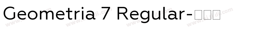 Geometria 7 Regular字体转换